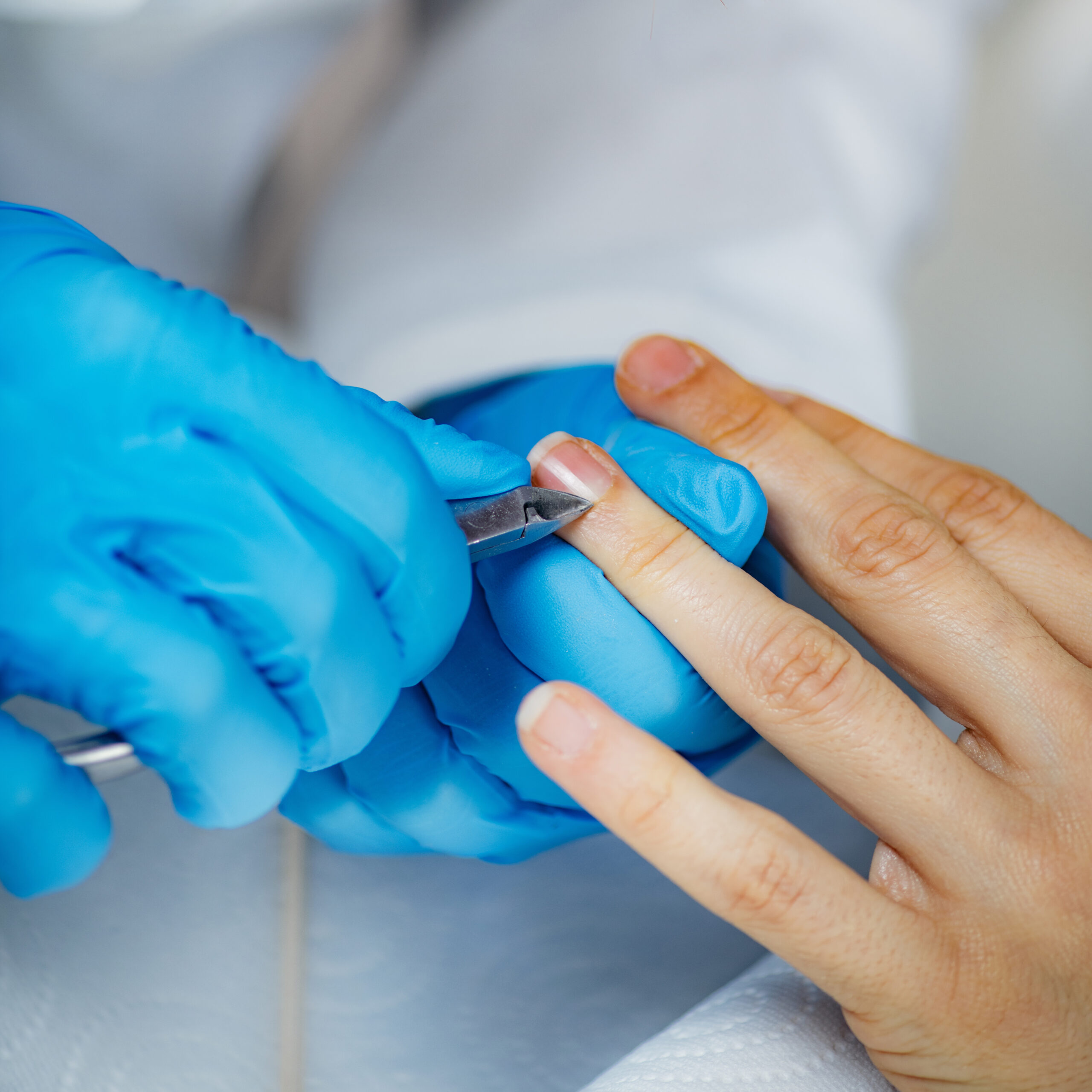 Removing Fingernail Cuticles in Beauty Salon